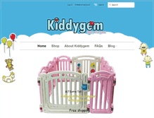 Tablet Screenshot of kiddygem.com